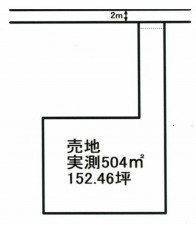 河内郡上三川町西汗、土地の間取り画像です