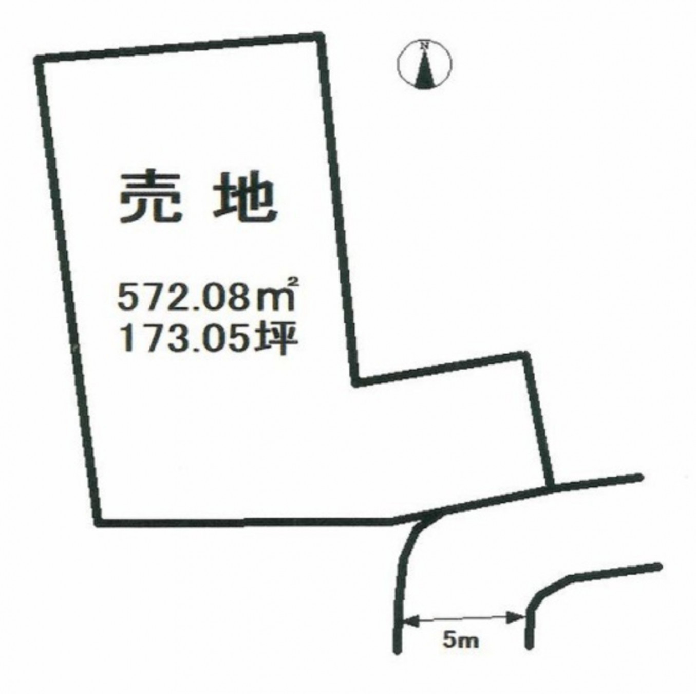 河内郡上三川町西汗、土地の間取り画像です