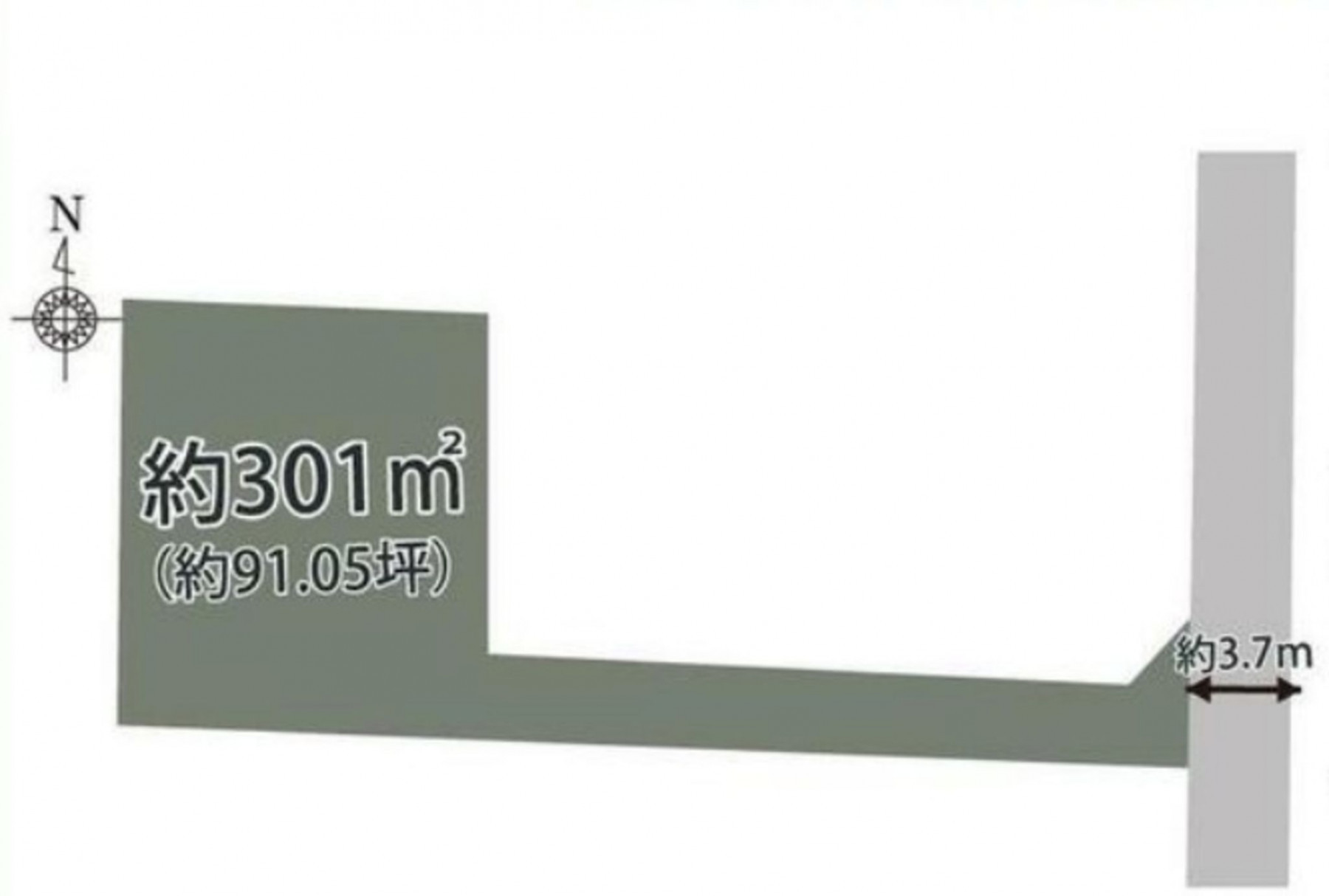 河内郡上三川町上三川、土地の間取り画像です