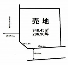 河内郡上三川町上三川、土地の間取り画像です
