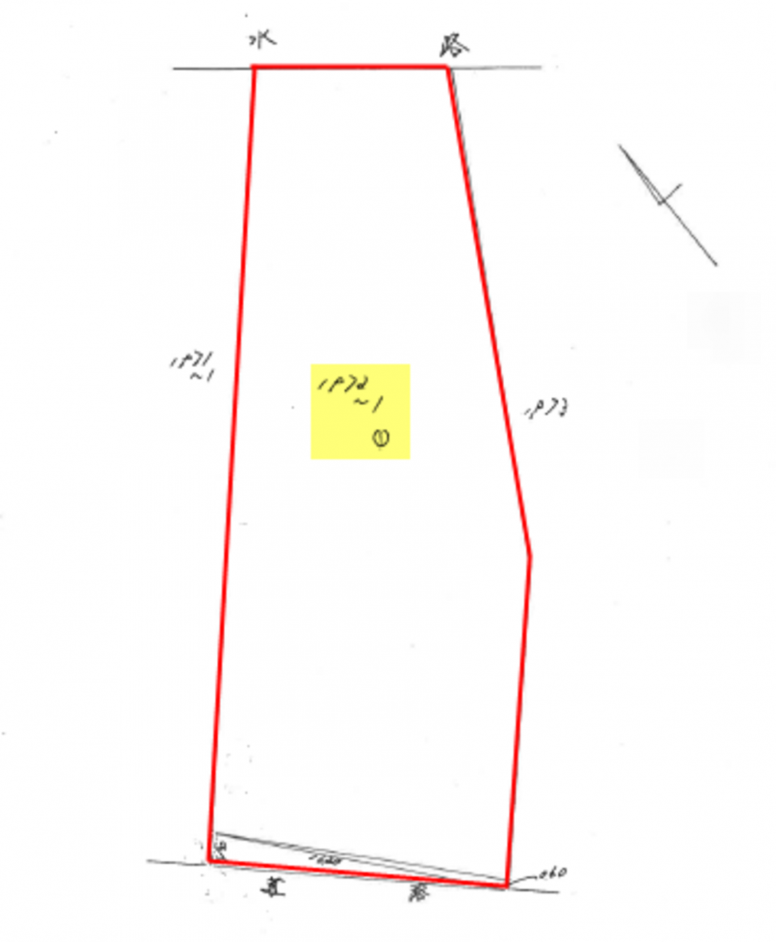芳賀郡市貝町大字赤羽、土地の間取り画像です