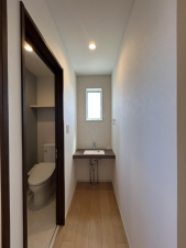 真岡市台町、中古一戸建ての洗面画像です