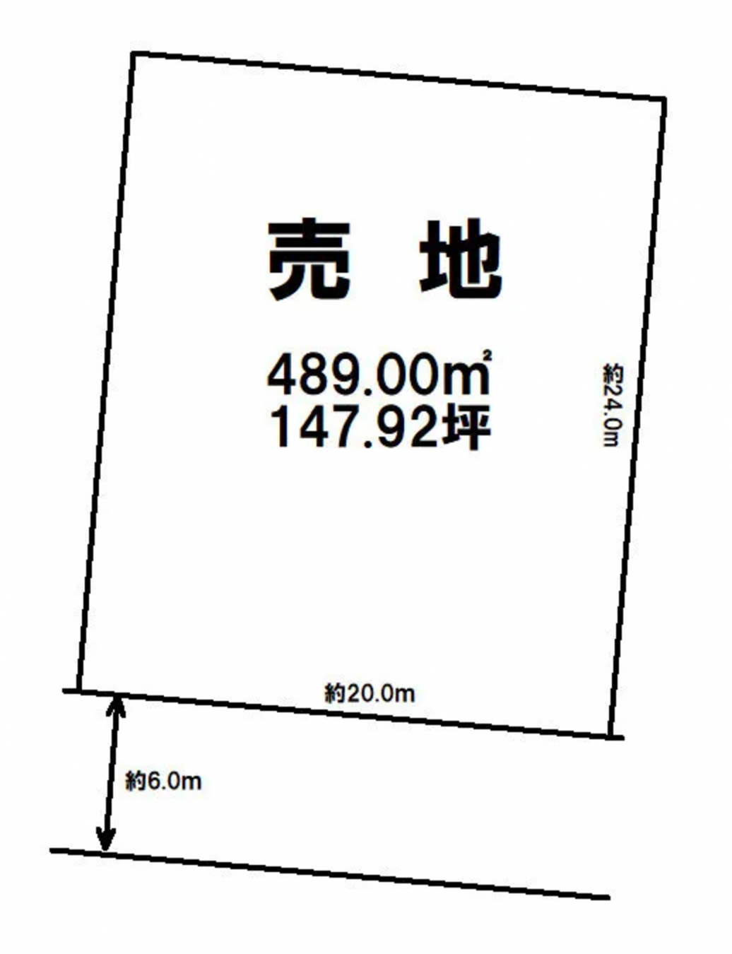 真岡市並木町、土地の間取り画像です