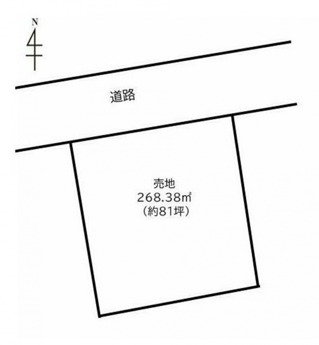 真岡市熊倉、土地の間取り画像です