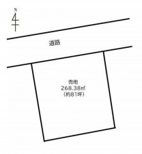 真岡市熊倉、土地の間取り画像です