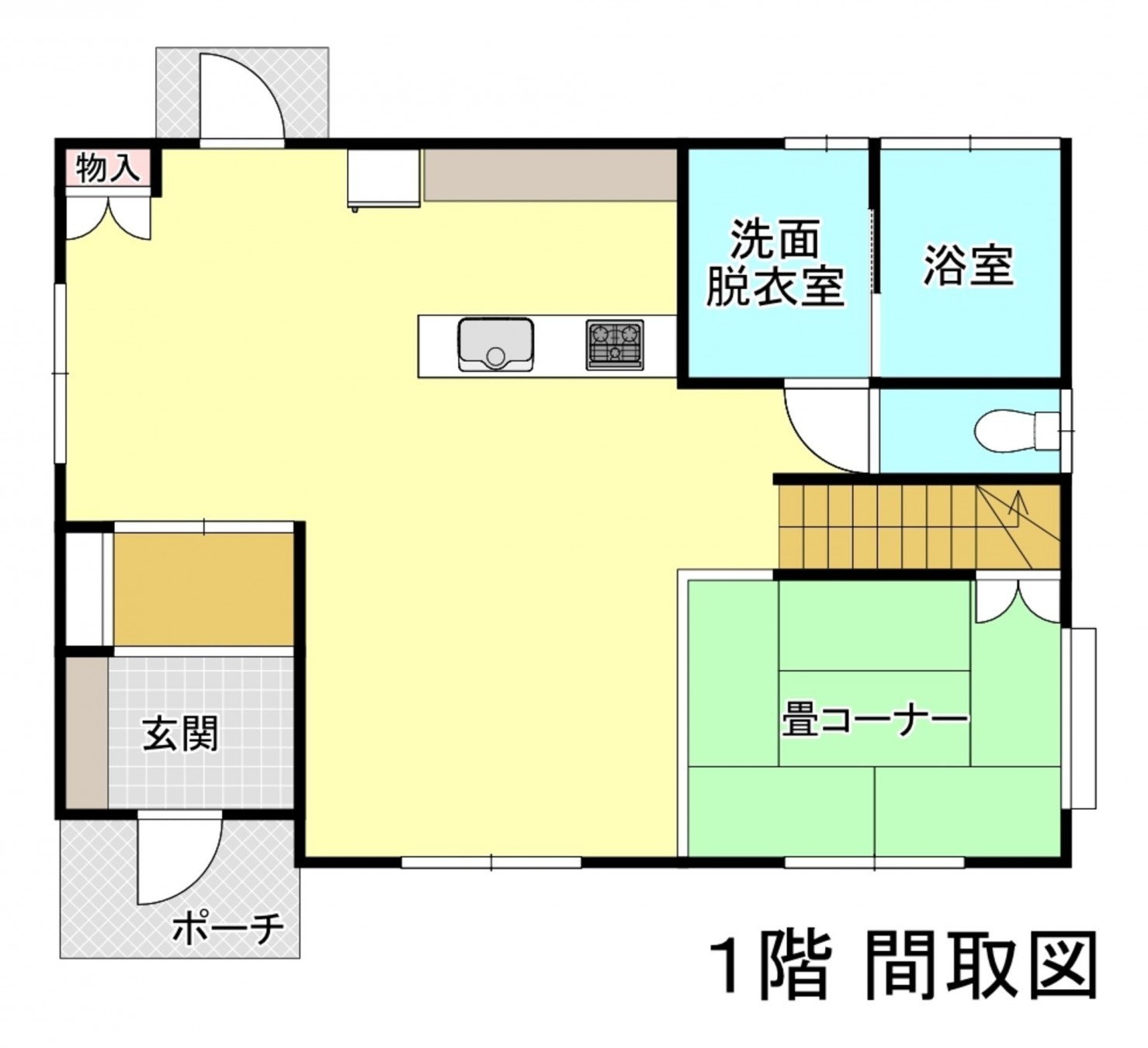 真岡市上高間木、中古一戸建ての間取り画像です