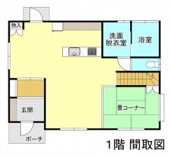 真岡市上高間木、中古一戸建ての間取り画像です