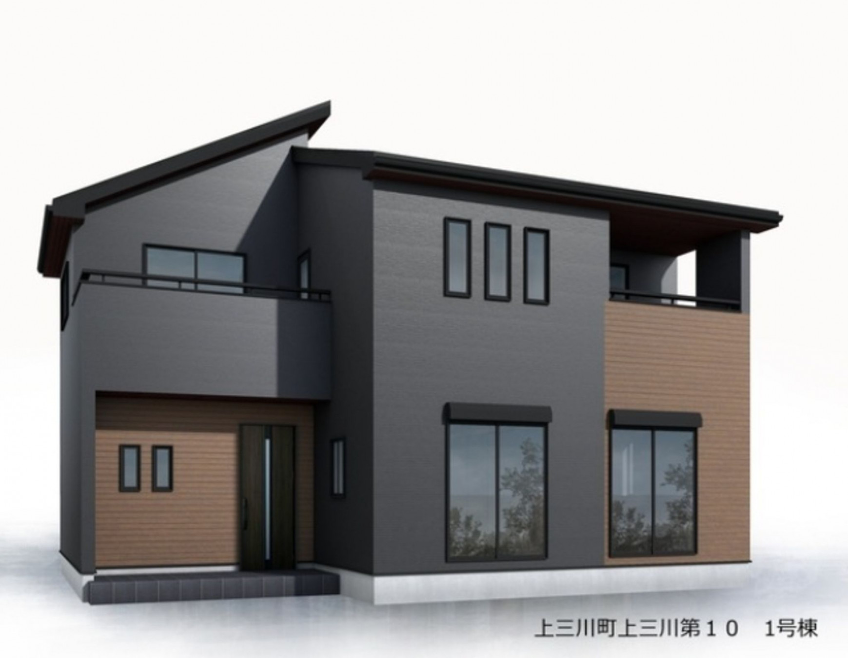 河内郡上三川町上三川、新築一戸建ての外観画像です