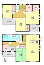 河内郡上三川町上三川、新築一戸建ての間取り画像です