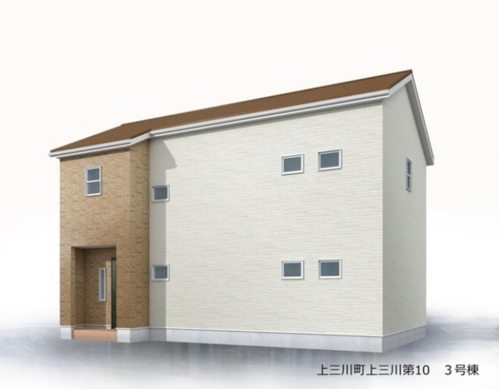 河内郡上三川町上三川、新築一戸建ての外観画像です