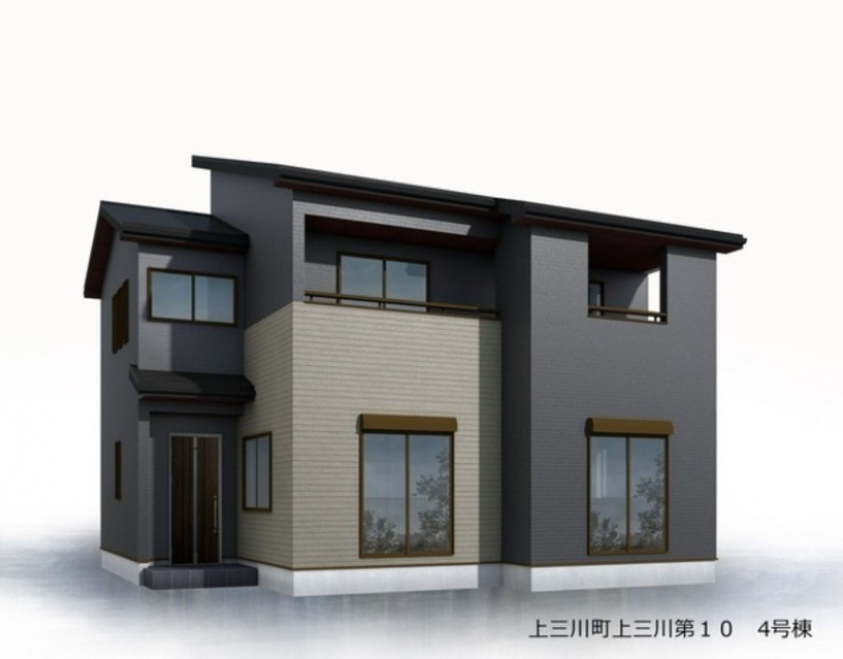 河内郡上三川町上三川、新築一戸建ての外観画像です