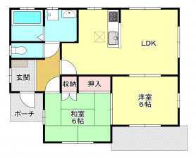 真岡市長田、中古一戸建ての間取り画像です