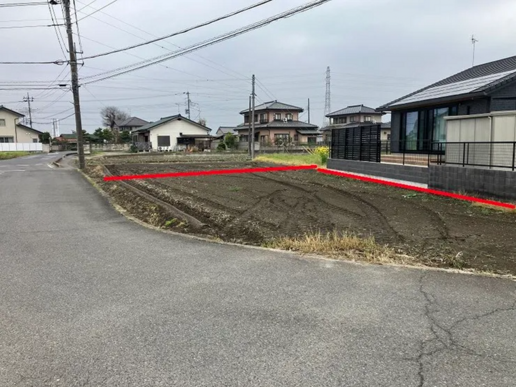 河内郡上三川町上郷、土地の画像です