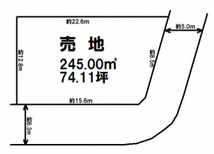 河内郡上三川町上郷、土地の間取り画像です