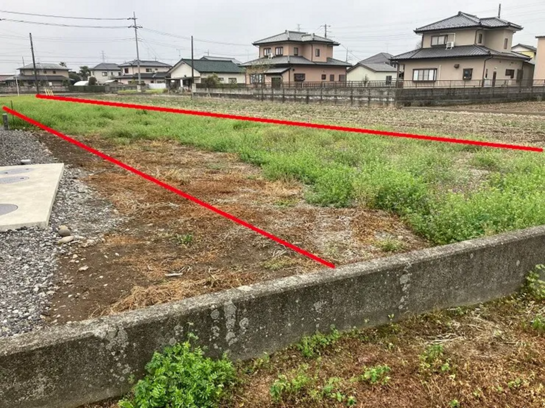河内郡上三川町上郷、土地の画像です