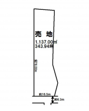 河内郡上三川町上郷、土地の間取り画像です