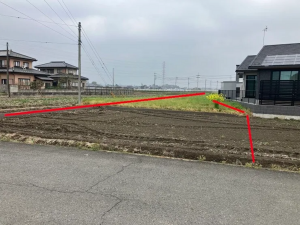河内郡上三川町上郷、土地の画像です