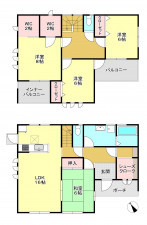 河内郡上三川町上三川、新築一戸建ての間取り画像です