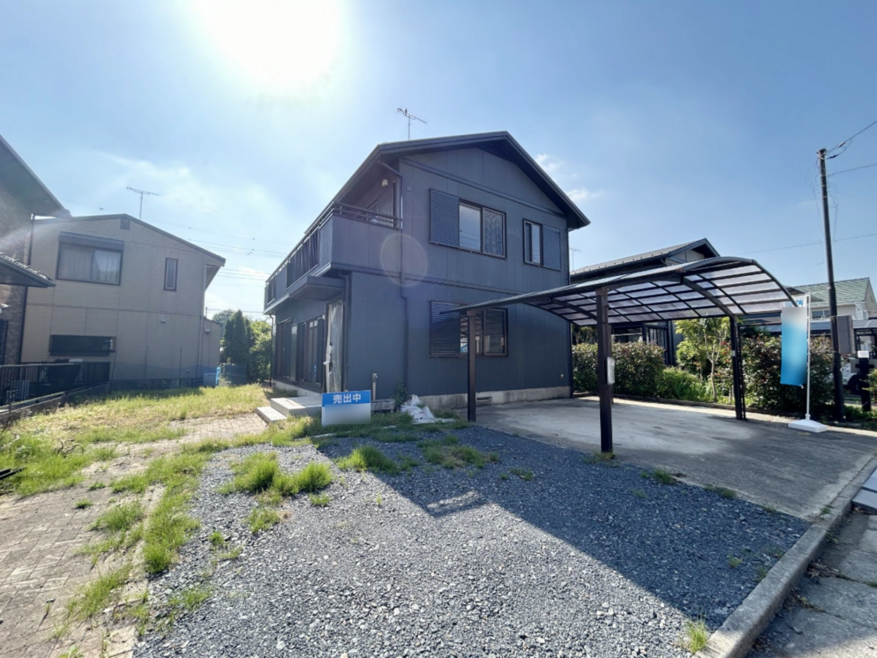 河内郡上三川町、中古一戸建ての駐車場画像です