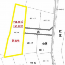 芳賀郡市貝町大字上根、土地の間取り画像です