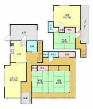 真岡市石島、中古一戸建ての間取り画像です