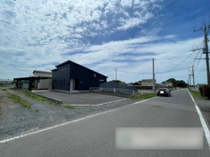 河内郡上三川町上蒲生、中古一戸建ての前面道路を含む現地写真画像です