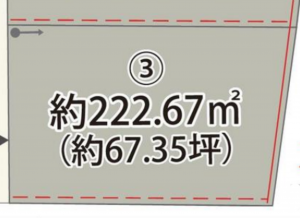 真岡市熊倉町、土地の間取り画像です