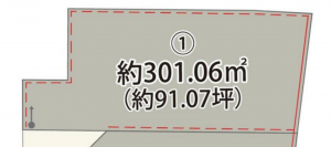 真岡市熊倉町、土地の間取り画像です