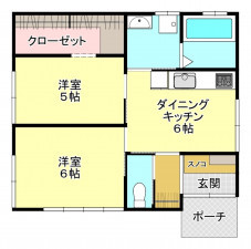 真岡市熊倉町、中古一戸建ての間取り画像です