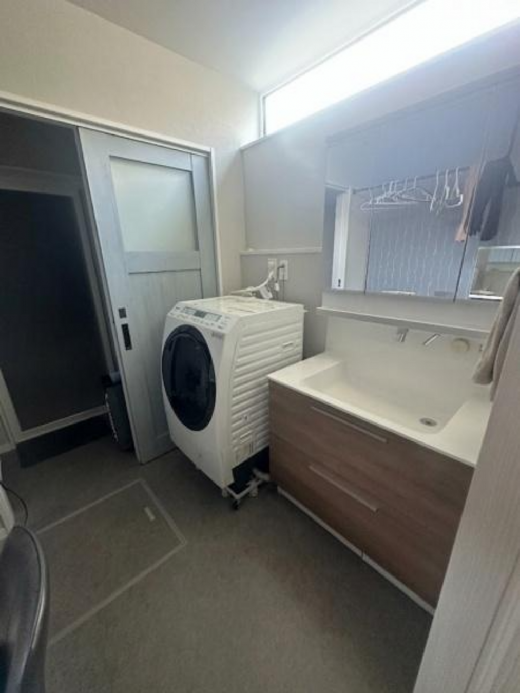真岡市並木町、中古一戸建ての洗面画像です