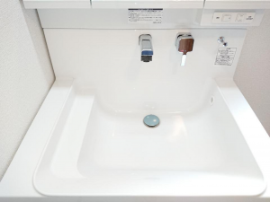 真岡市田町、中古一戸建ての洗面画像です