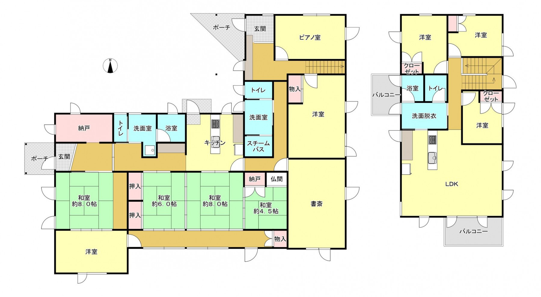 芳賀郡益子町大字七井、中古一戸建ての間取り画像です