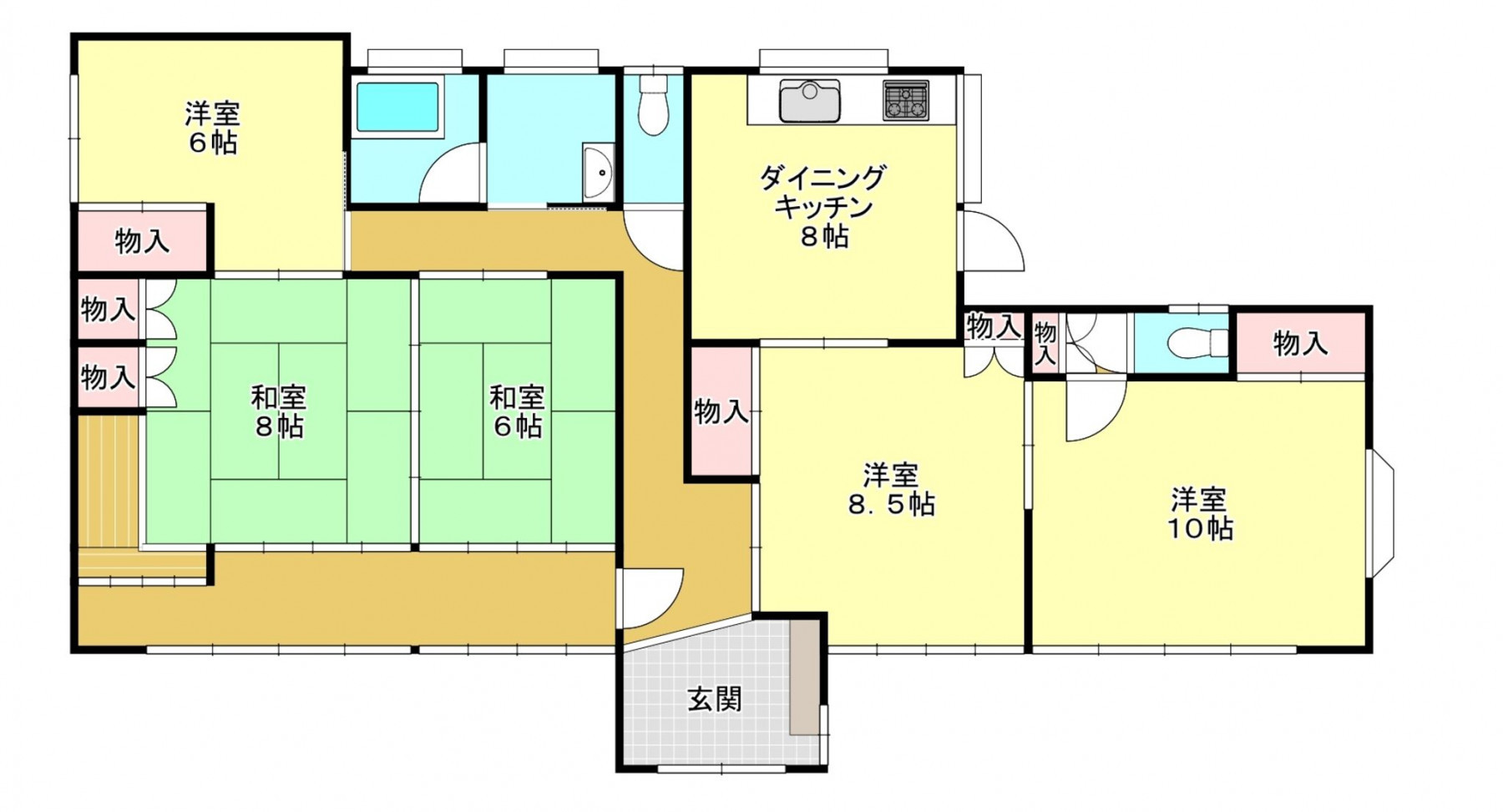 芳賀郡益子町大字前沢、中古一戸建ての間取り画像です