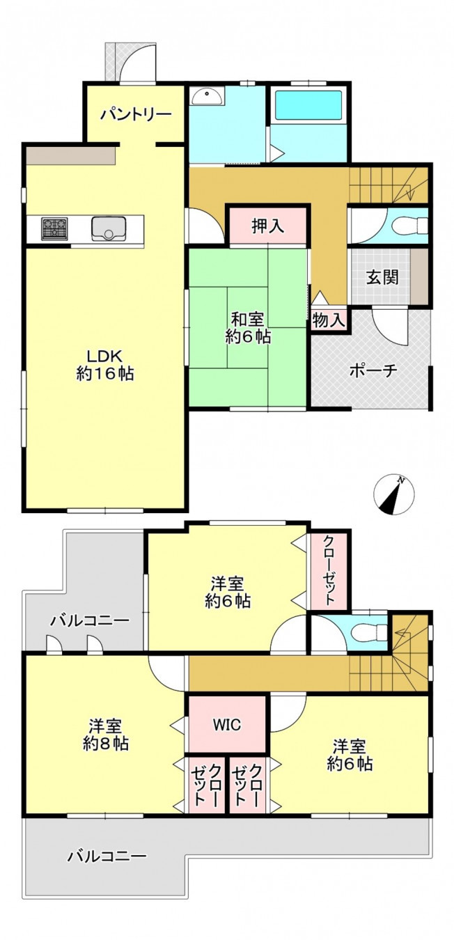 芳賀郡市貝町大字市塙、中古一戸建ての間取り画像です