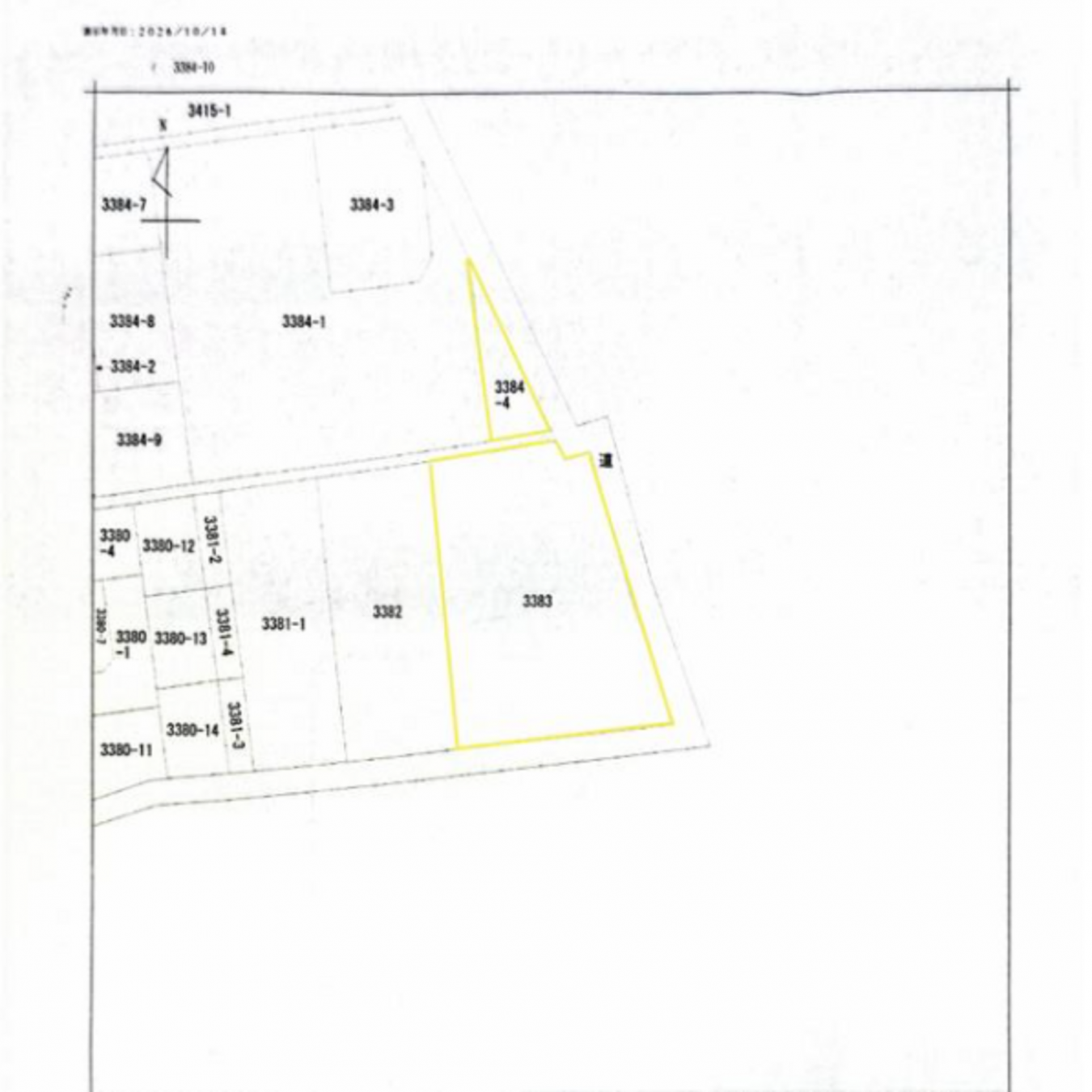 芳賀郡益子町大字塙、土地の画像です