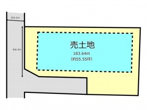 仙台市若林区遠見塚、土地の間取り画像です