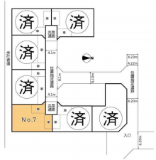 仙台市若林区沖野、土地の間取り画像です