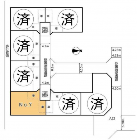 仙台市若林区沖野、土地の間取り画像です