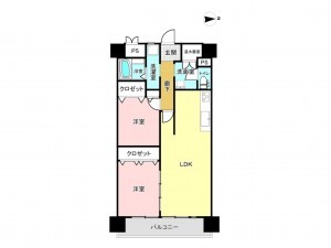 仙台市若林区新寺、マンションの間取り画像です