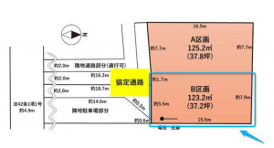 仙台市若林区沖野、土地の間取り画像です