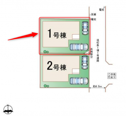 仙台市若林区かすみ町、新築一戸建ての画像です