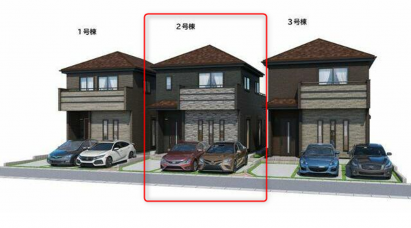 仙台市若林区中倉、新築一戸建ての画像です