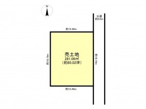 仙台市若林区中倉、土地の間取り画像です