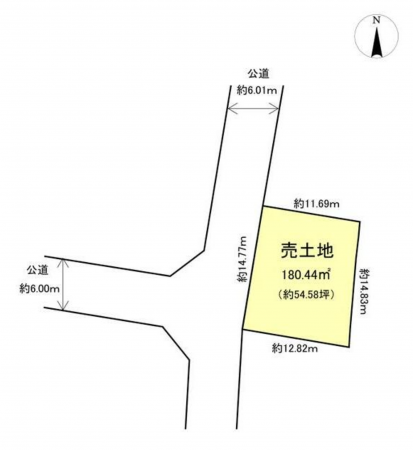 名取市、土地の間取り画像です