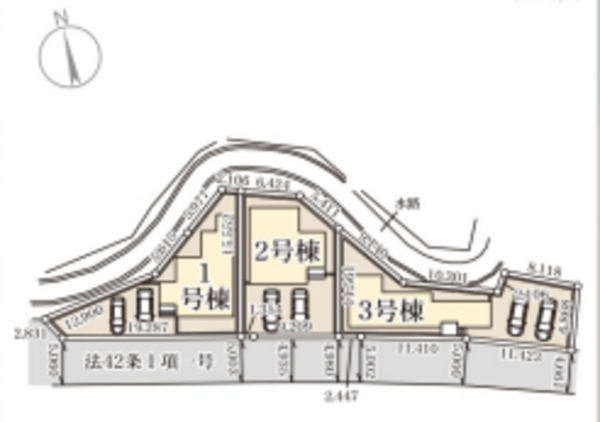 仙台市若林区上飯田、新築一戸建ての画像です