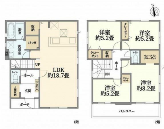 仙台市若林区南染師町、新築一戸建ての間取り画像です