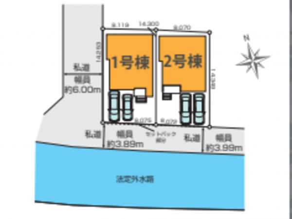 仙台市若林区南染師町、新築一戸建ての画像です