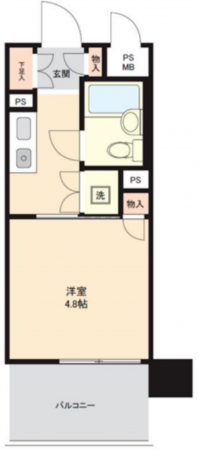 仙台市若林区大和町、収益物件/マンションの間取り画像です