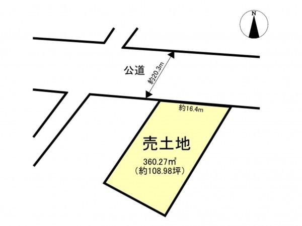 仙台市若林区木ノ下、土地の間取り画像です