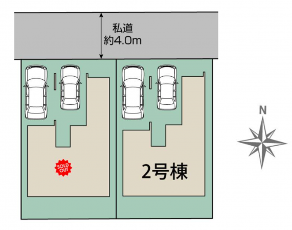 仙台市若林区中倉、新築一戸建ての画像です